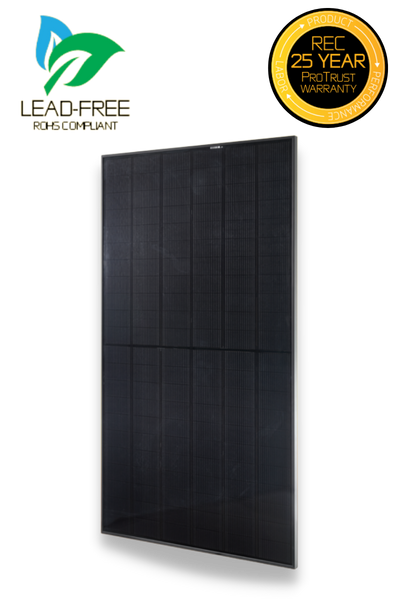 REC lead-free solar panel featured by Go Local Powur with 25-year warranty for sustainable energy solutions in Hawaii.
